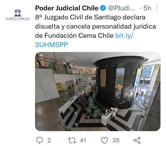 Twitter: Poder Judicial Chile