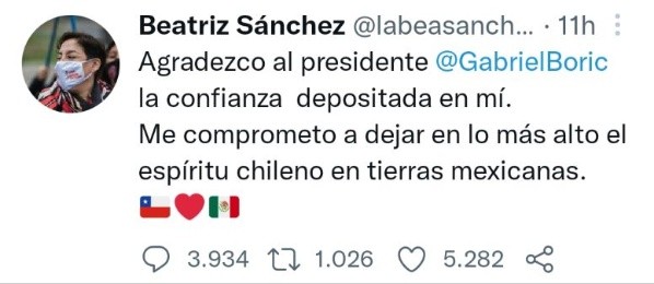 Twitter: Beatriz Sánchez