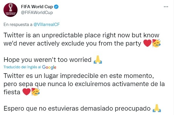 La respuesta que no se hizo esperar.