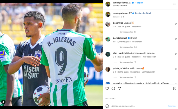 Borja Iglesia y su elogio a Daniel Gutiérrez.