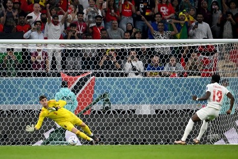 Thibaut Courtois jugó en modo muralla ante Canadá y Bélgica sacó la mínima diferencia. (Getty Images 2022).