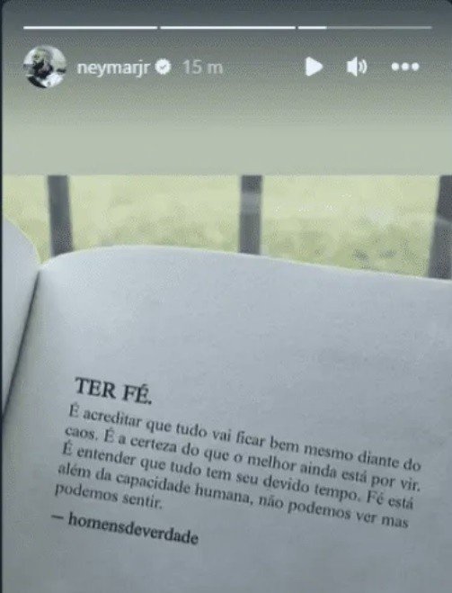El texto compartido por Neymar en su Instagram