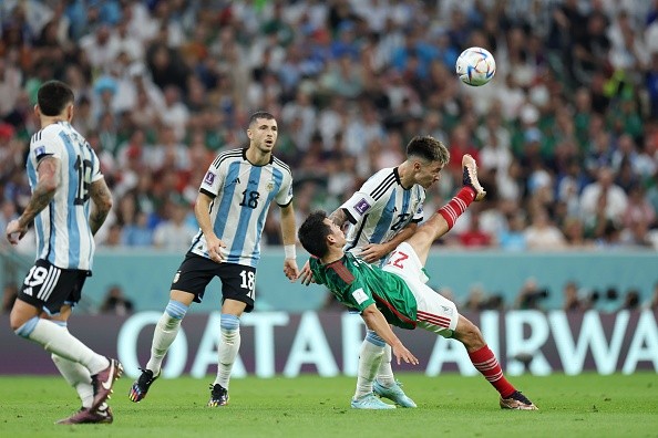 Chilena en la cara en el México contra Argentina.