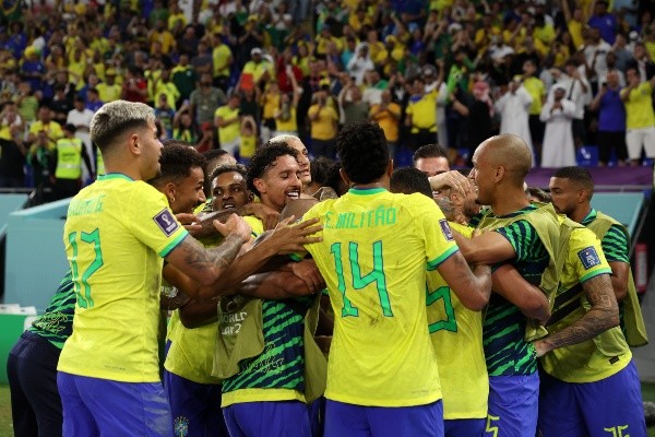 Brasil celebra con todo en Qatar 2022. | Foto: Getty