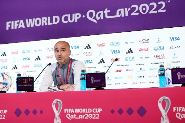 Martínez en la conferencia de prensa antes de jugar con Croacia (Getty)