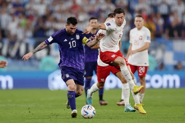 Messi y Lewandowski llevaron la disputa del Balón de Oro de tiempo atrás al Mundial de Qatar 2022. Foto: Getty Images