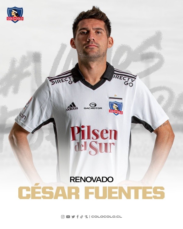 Colo Colo anunció a César Fuentes como su nueva contratación