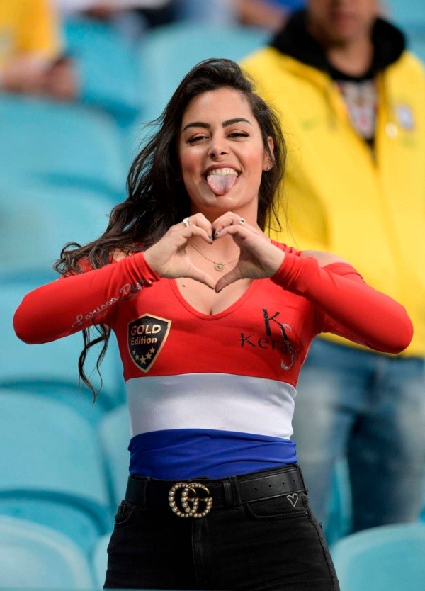 Larissa Riquelme alentó a Paraguay constantemente (Archivo)