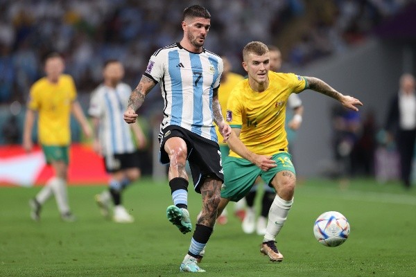 Rodrigo de Paul ha sido parte importante de la columbra vertebral de Argentina en Qatar 2022. | Foto: Getty Images.