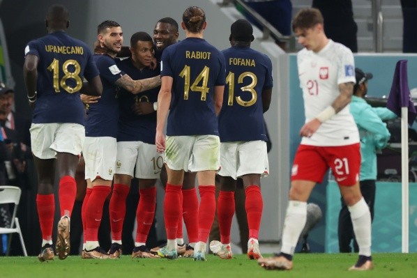 Francia se impuso por 3-1 ante Polonia en su llave de octavos de final en este Mundial de Qatar 2022. | Foto: Getty Images.