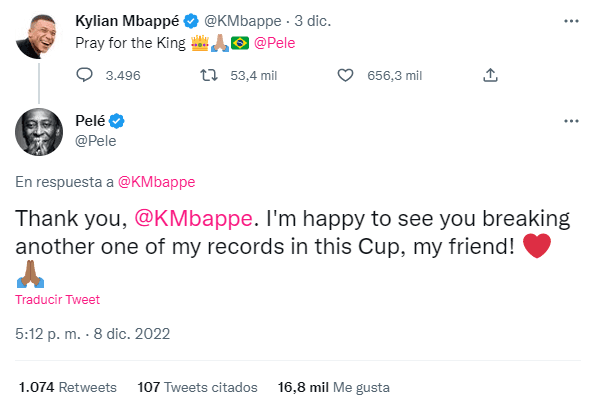Pelé le responde a Mbappé