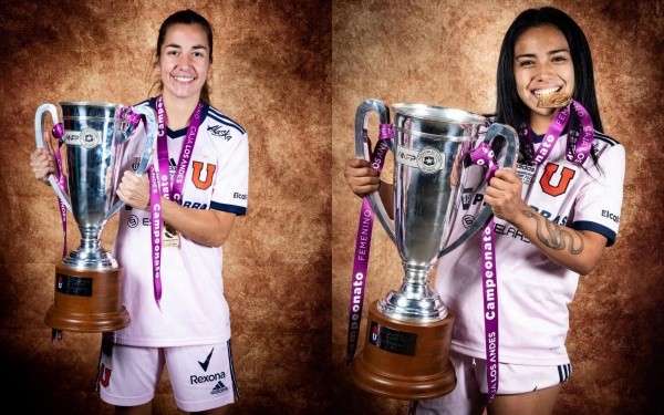 Olivares y Ramírez fueron campeonas con la U en 2021. (Instagram)