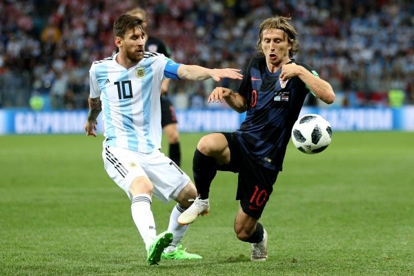 Messi y Modric en el Mundial de Rusia 2018 (Getty)