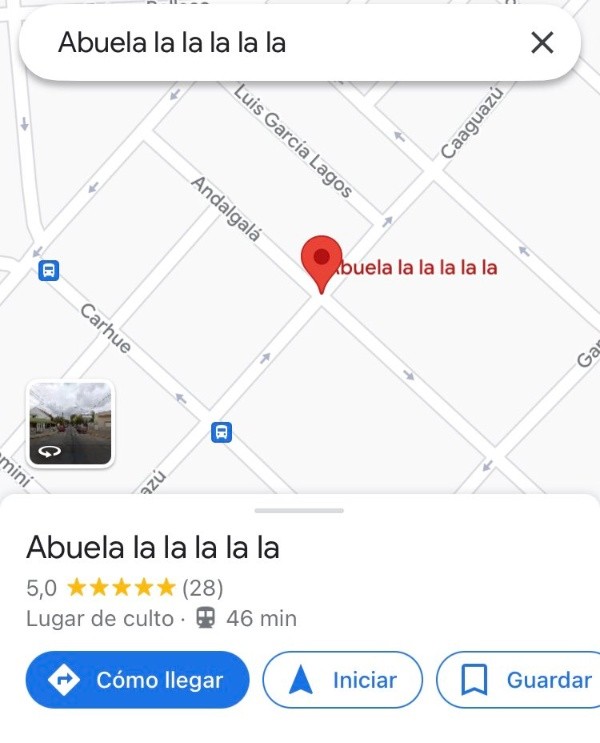 La ubicación de la famosa Abuela