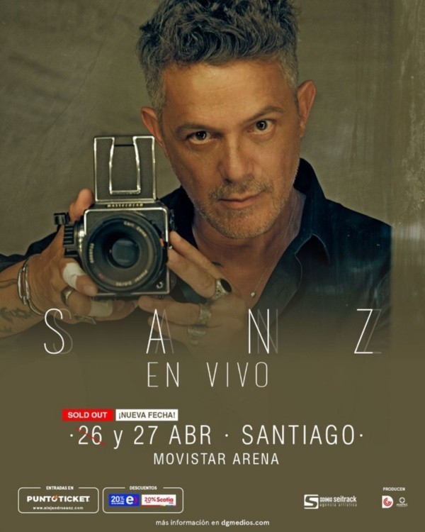 ¿Cuándo parte la venta de entradas para la segunda fecha de Sanz en Chile? (Foto: DG Medios)
