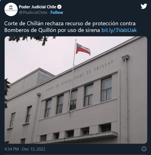 Twitter: Poder Judicial Chile
