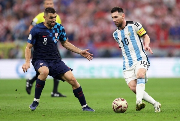Messi comandó el triunfo de Argentina ante Croacia, y ahora van a la final ante Francia. | Foto: Getty