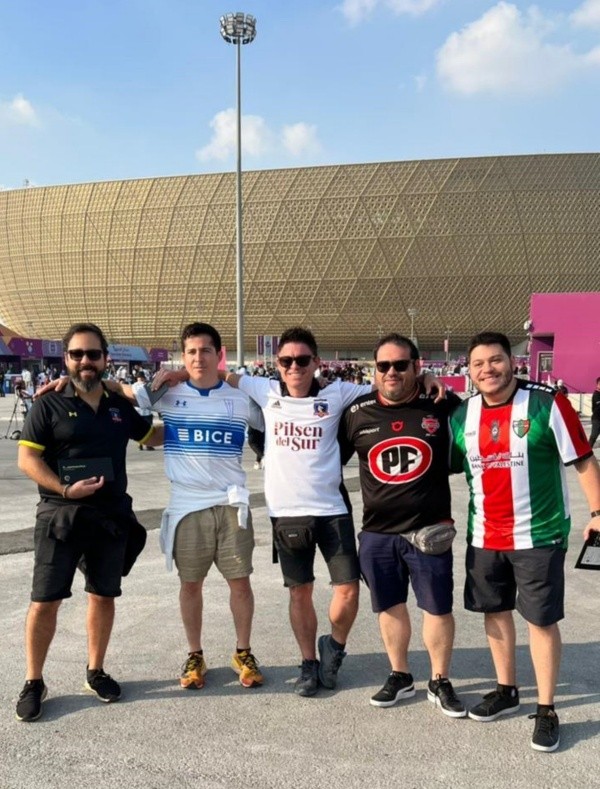 Hinchas de Colo Colo, Universidad Católica, Ñublense y Palestino dicen presente en la final del Mundial de Qatar 2022. | Foto: Futbolsites