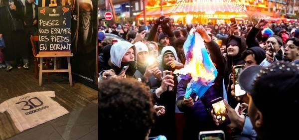 Se limpian los pies con la camiseta de Messi y queman la bandera de Argentina, los franceses quedaron muy mal tras perder la final del Mundial de Qatar 2022. | Foto: Twitter @revengemarian