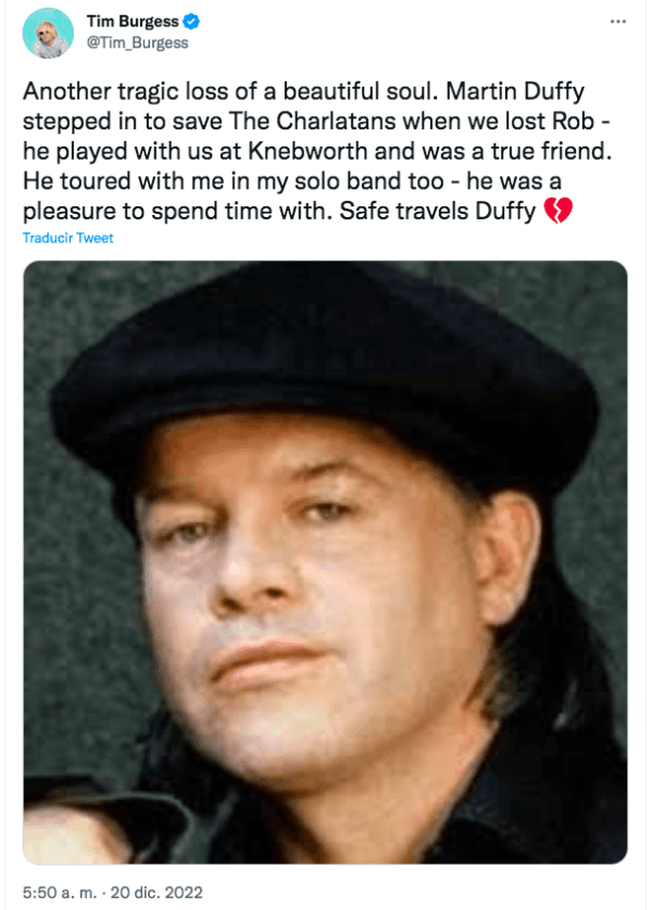 Fallece tecladista de Primal Scream.(Foto: Twitter)