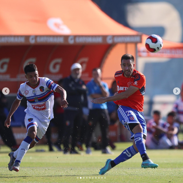 Matías Zaldivia fue titular en el 12-0 que Universidad de Chile le propinó a Real San Joaquín. (Captura).
