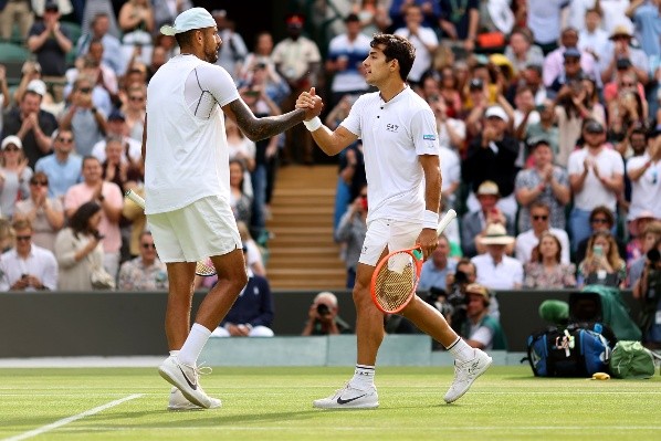 Garin y Kyrgios jugaron por los cuartos de final de Wimbledon, y el chileno podría haber llegado a la final en caso de avanzar. | Foto: Getty