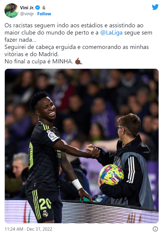 Vini contra los racistas y La Liga