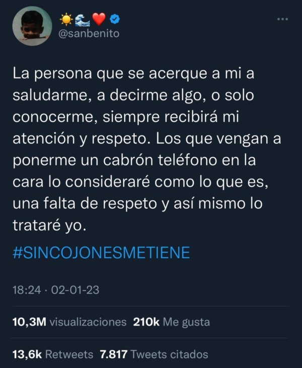 Explican por qué Bad Bunny lanzó el teléfono de una fan al agua.(Foto: Twitter)