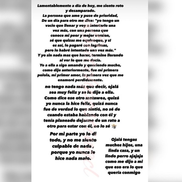 La teleserie de Pailita: Remember con antigua novia y se mete el ex de ella.(Foto: Instagram)