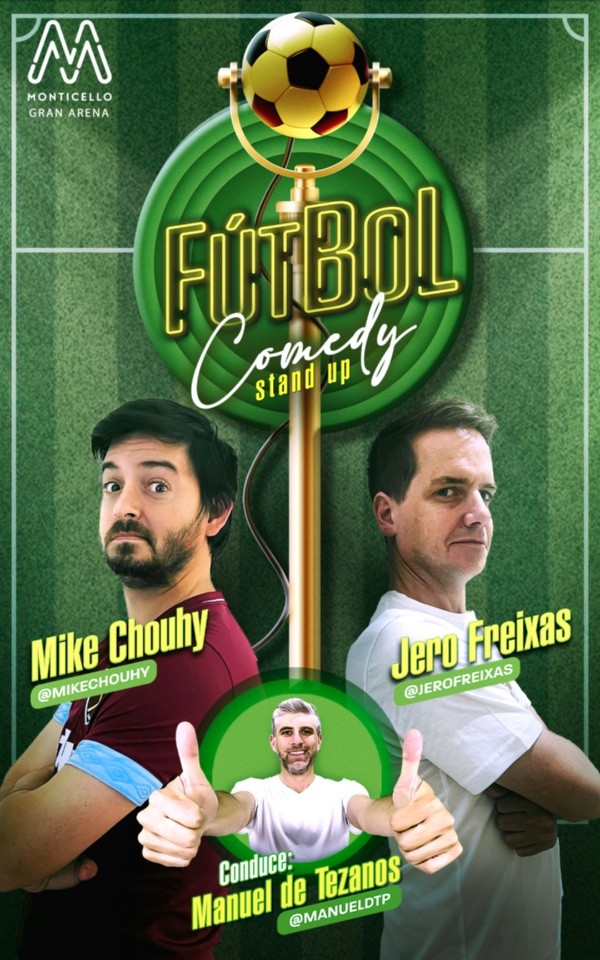 Fútbol Comedy llega a Chile. Las entradas se pueden comprar a través de TopTicket.