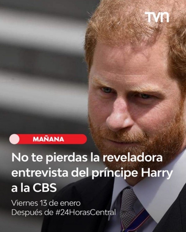 TVN emitirá polémica entrevista del Príncipe Harry.(Foto: TVN)