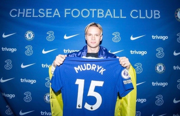 Mudryk con la camiseta del Chelsea (Redes)