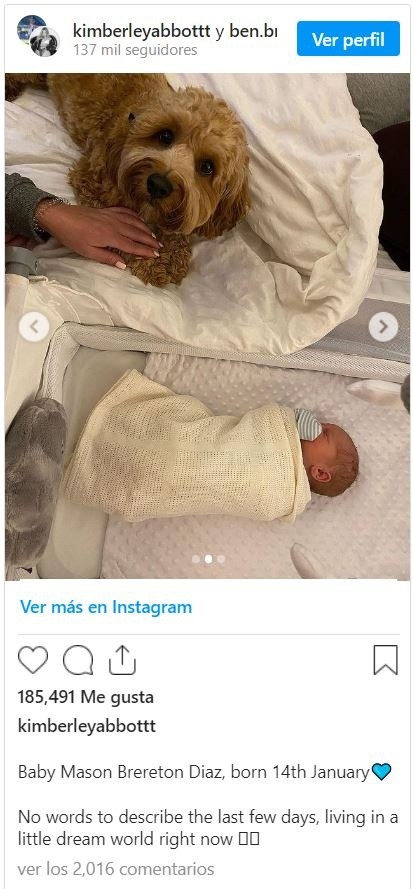 El nacimiento de Mason Brereton (Instagram)