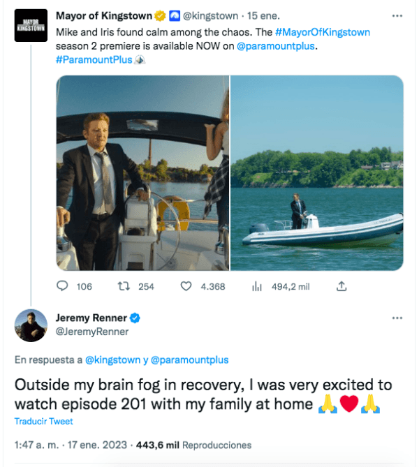 Jeremy Renner: Estremecedores detalles de la llamada al 911.(Foto: Twitter)