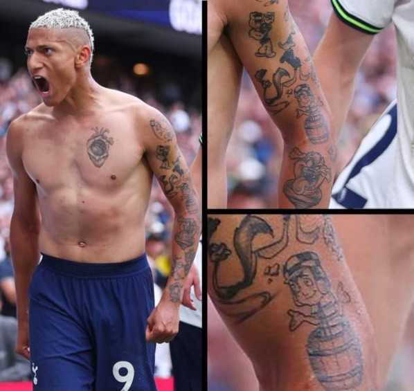 Richarlison y su tatuaje del Chavo del 8