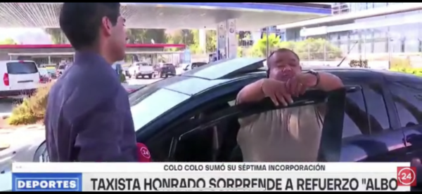 El honesto taxista que le devolvió los lentes a Fabián Castillo sacó la voz. | Foto: TVN
