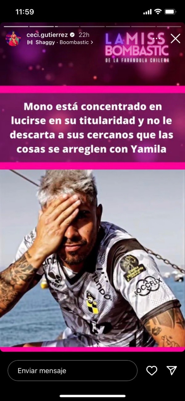 Aseguran que Yamila Reyna terminó con Mono Sánchez.(Foto: Instagram)