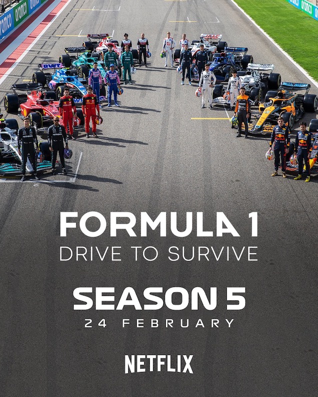 “2022 representa un nuevo amanecer para la Fórmula 1″ es parte de lo que promete la quinta temporada de Drive To Survive. Foto: Netflix.