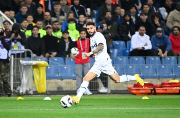 Jonathan Clauss en acción en el Olympique de Marsella. En Ligue 1 lleva un gol y siete asistencias. (Getty Images 2022).