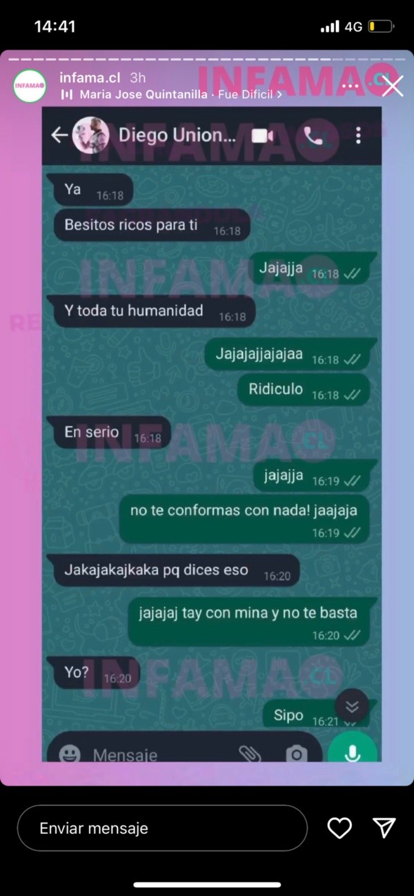 Filtran nuevos chats hot de Mono Sánchez.(Foto: Instagram)