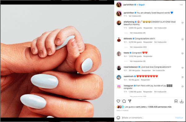 ¡Paris Hilton se convirtió en madre! (Foto: Instagram)