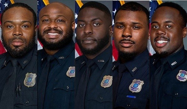 Agentes acusados de homicidio: Demetrius Haley, Desmond Mills Jr, Emmitt Martin III, Justin Smith y Tadarrius Bean.