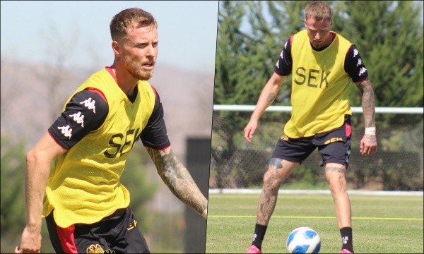 Thomas Rodríguez ya está entrenando con los hispanos. | Foto: Unión Española.