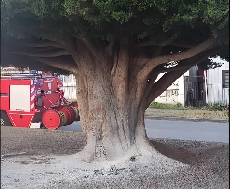 Ciprés quemado (Foto: La Tercera)