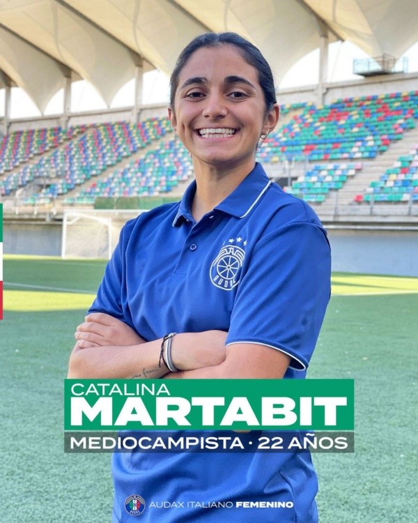 Martabit es el primer fichaje presentado por la Prima Squadra para 2023. | Audax Femenino