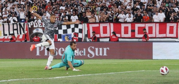 Benegas anotó el 1-0 en el minuto 31, pero su grito de gol fue ahogado por el VAR. | Foto: Agencia Uno