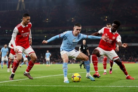 Con la victoria ante el Arsenal, el Manchester City trepó hasta el primer lugar en la Premier League. Foto: Getty Images