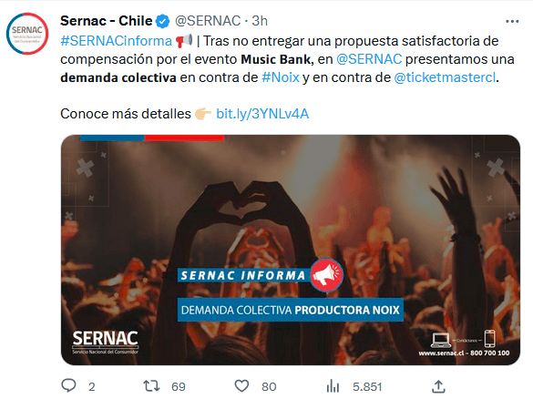 Twitter: Sernac – Chile