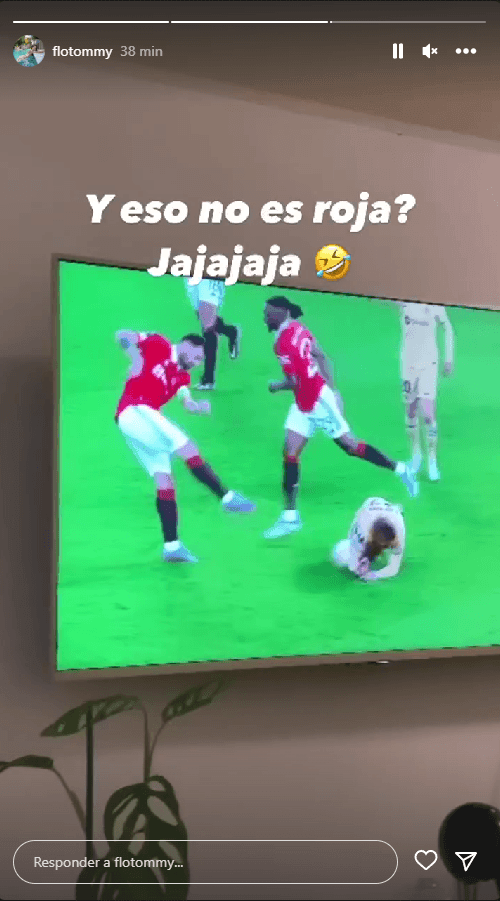 Esposa de Maxi Falcón compara pelotazo del Peluca con el de Bruno Fernandes