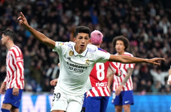 El grito de gol de Álvaro Rodríguez en el derbi de Madrid. (Getty Images).